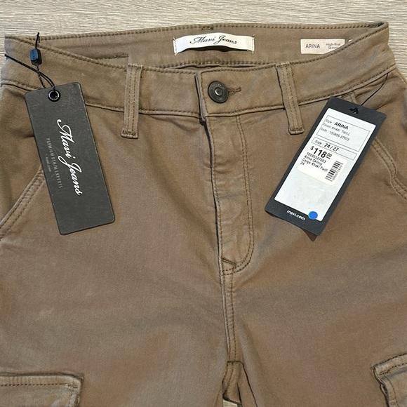 BNWT Mavi “Arina” High Rise Skinny Cargo - Khaki Twill - Picture 3 of 7